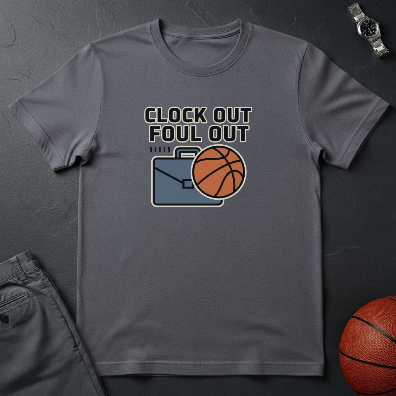 Clock Out Foul Out T-Shirt
