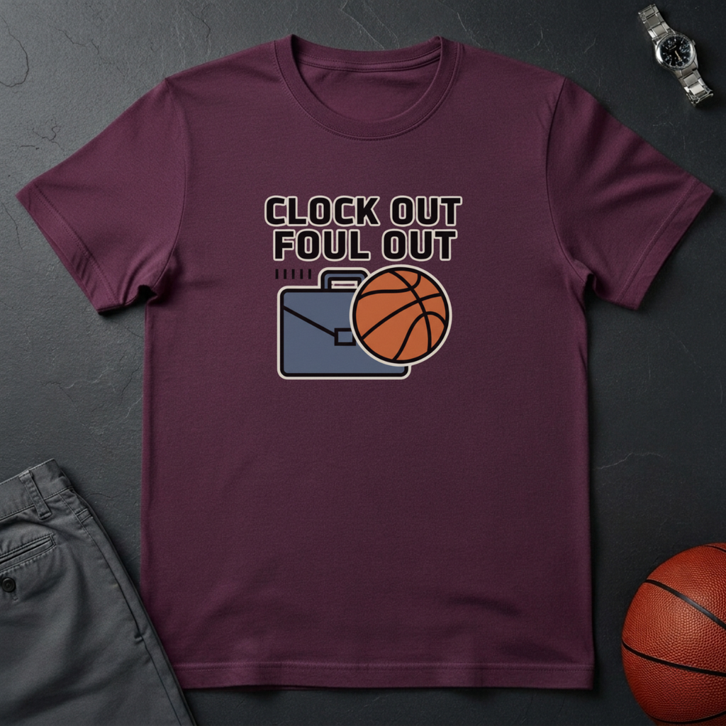 Clock Out Foul Out T-Shirt