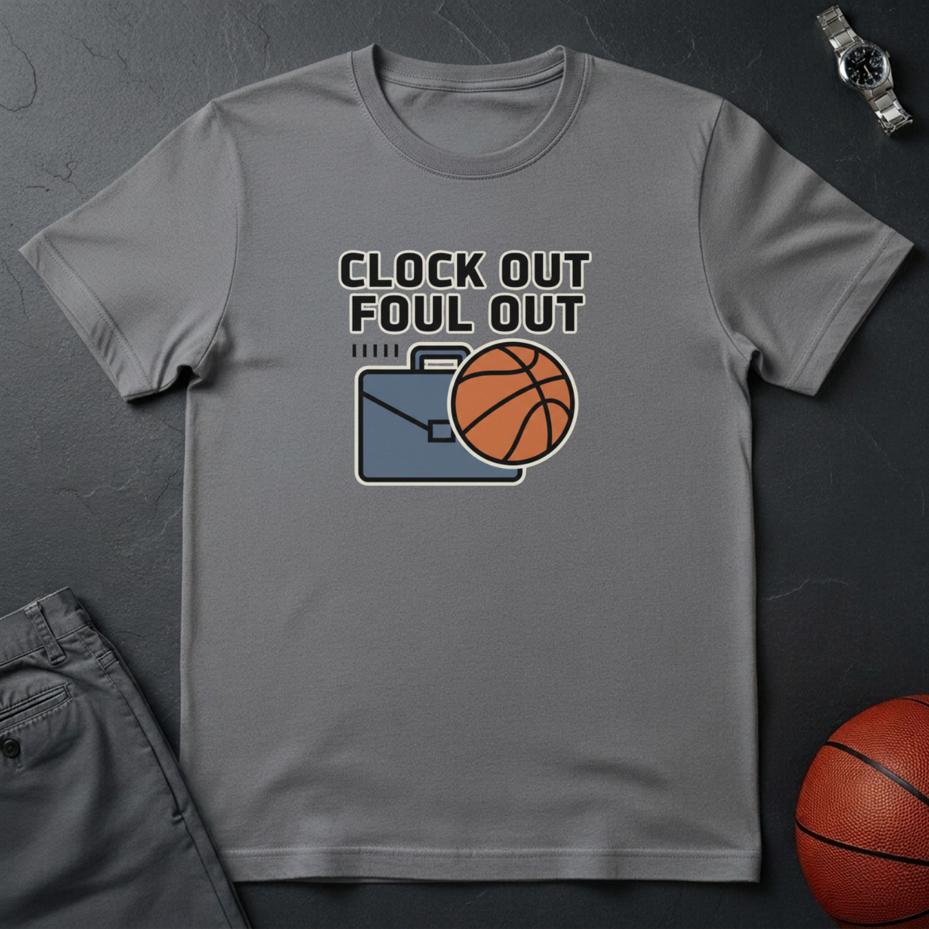 Clock Out Foul Out T-Shirt