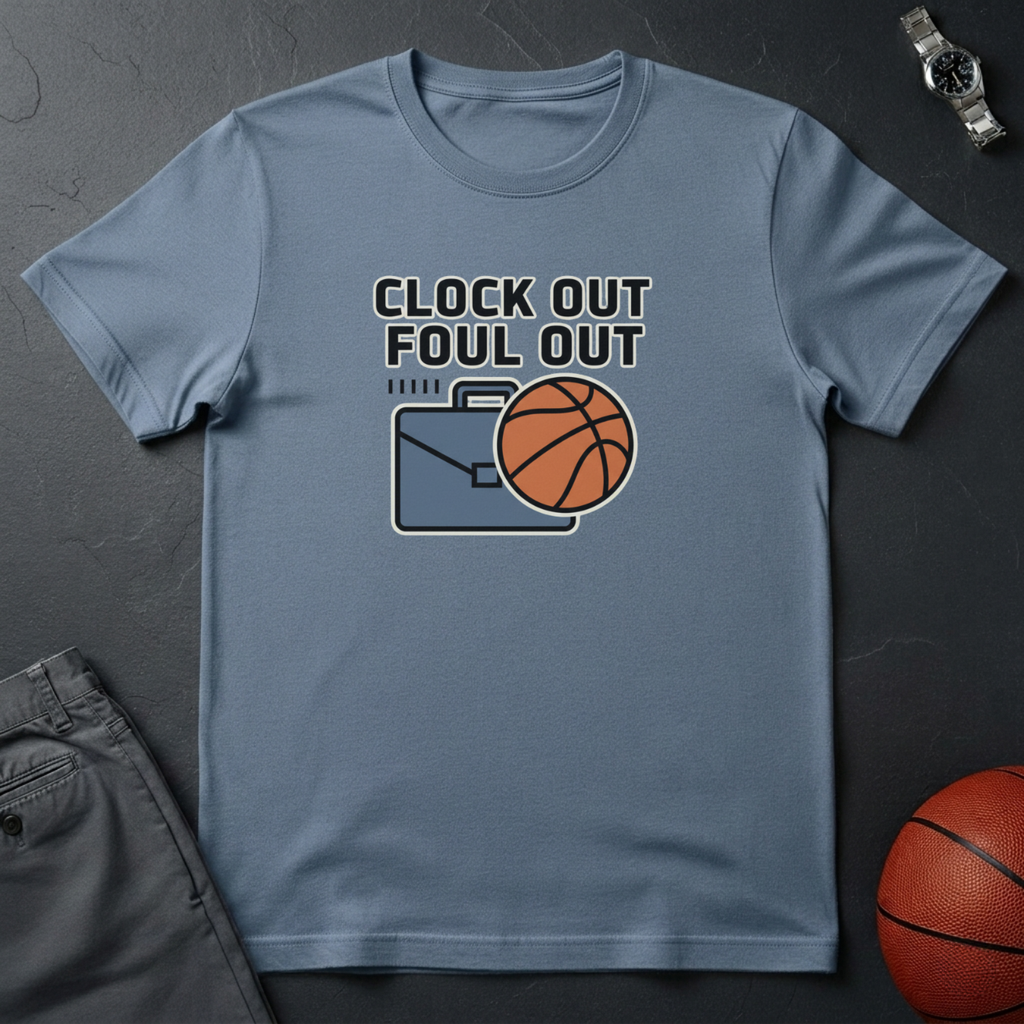 Clock Out Foul Out T-Shirt