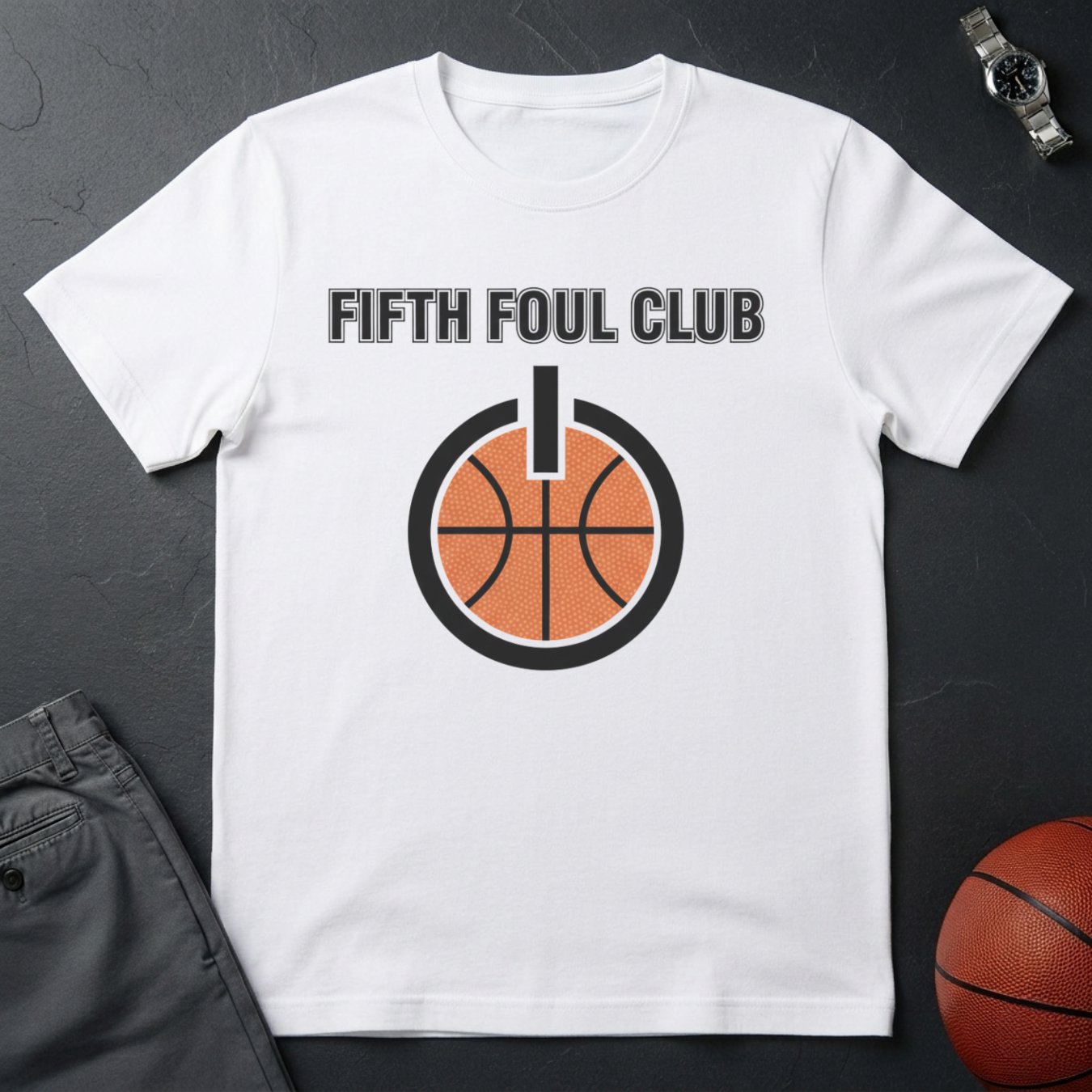 Fifth Foul Power Button T-Shirt