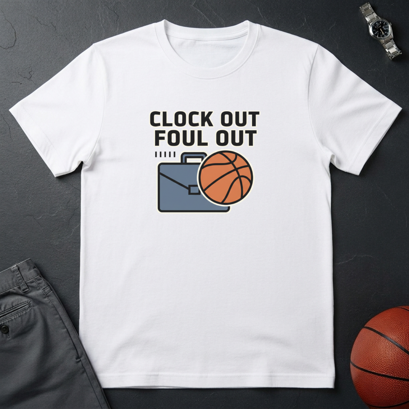 Clock Out Foul Out T-Shirt